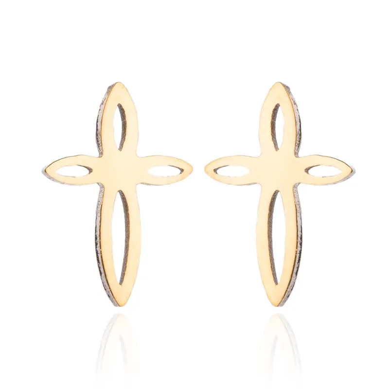 Винтажные серьги-гвоздики из нержавеющей стали в стиле ретро религиозная