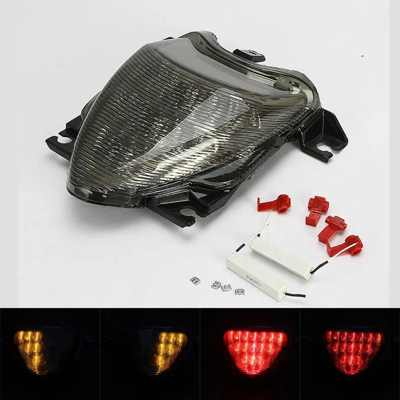 Мотоцикл Led Указатель Поворота Задний фонарь Тормозная Запуск Интегрированный