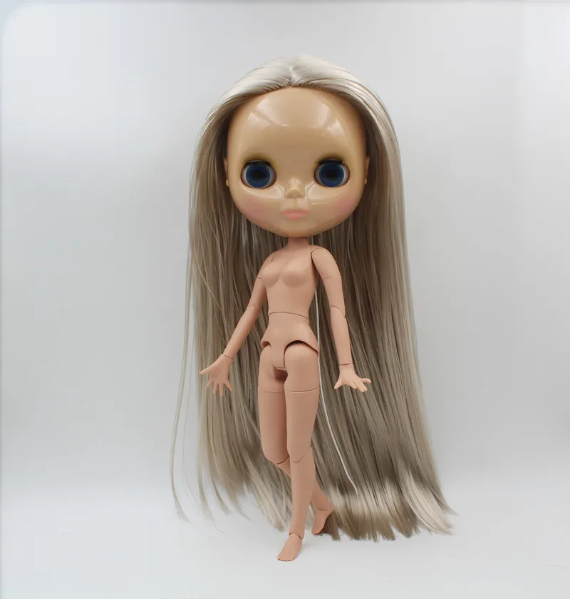 Кукла Blygirl прямые серебряные волосы телесная кукла 1/6 тела загара 19 суставов
