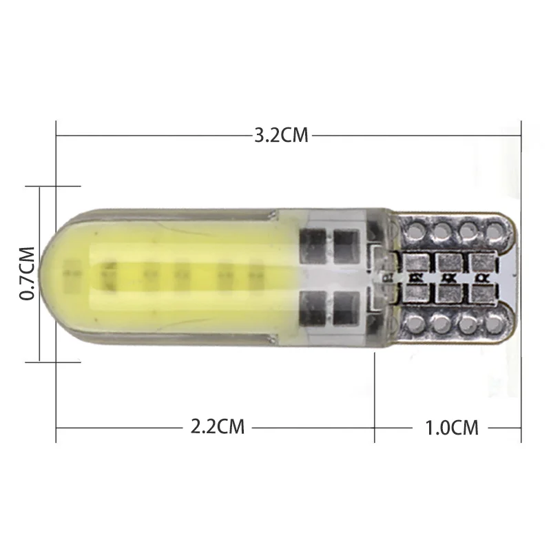 HLXG 10 шт Авто T10 W5W светодиодные лампы 194 501 LED интерьер автомобиля свет COB Клин для