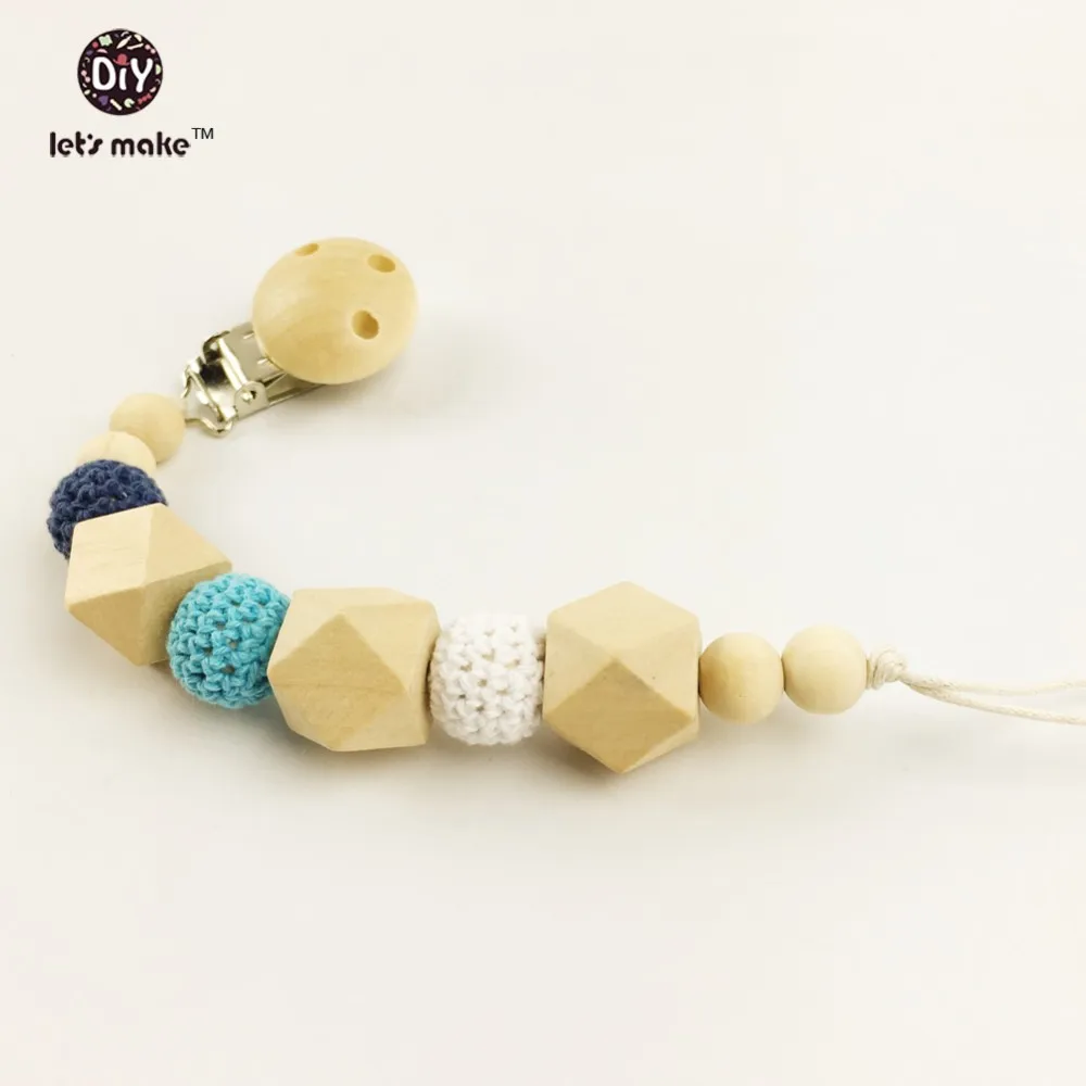 Давайте сделаем 150 шт. блок дерева и деревянные бусины Diy соска клип 10 стиль натурального дерева Органические Детские зубные кольца