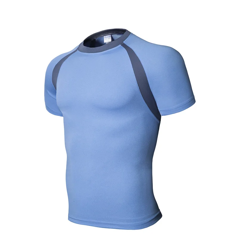 LISER Fashion Solid Color T-Shirt Men's Short Sleeve Compression Skinny S-4XL Summer Clothes | Мужская одежда