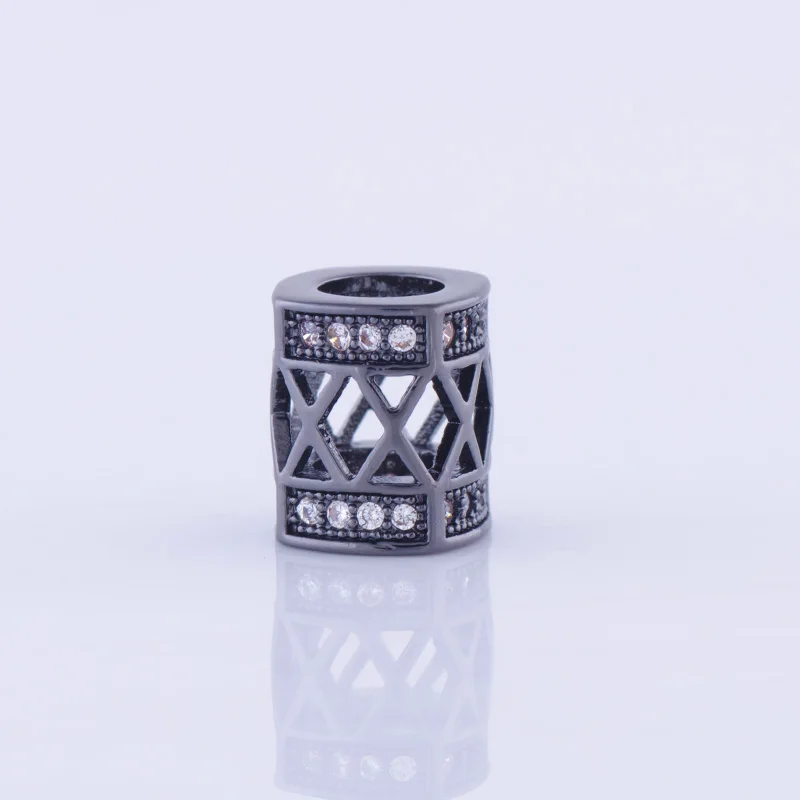 Perles en gros Micro Pave CZ горный хрусталь медный Бисер для изготовления ювелирных изделий