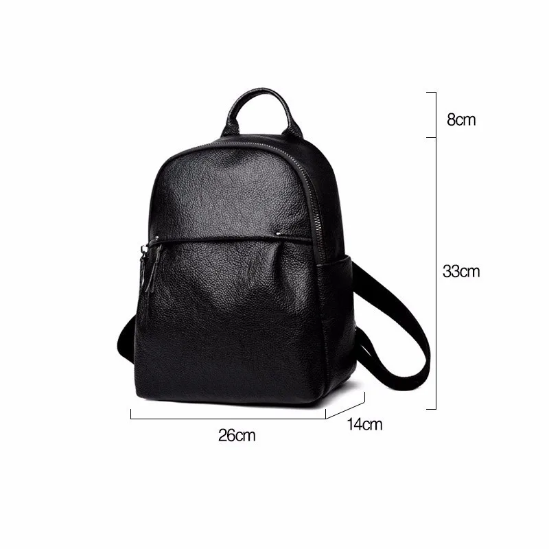 Женские кожаные рюкзаки Sac A Dos, черный рюкзак для девочек, винтажный рюкзак для путешествий, Одноцветный женский известный бренд, повседневный рюкзак