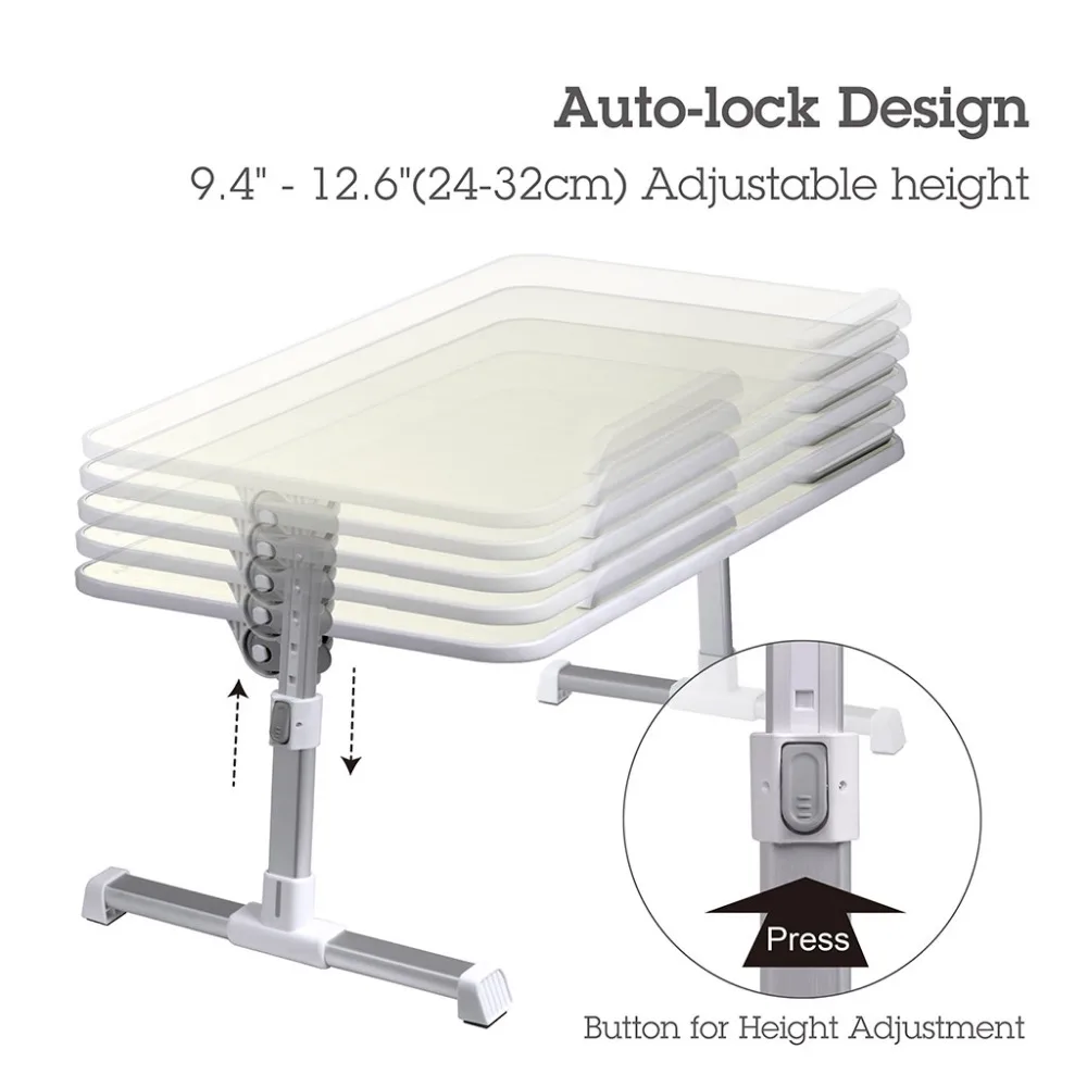 Avantree Adjustable Laptop Bed Coach Table Portable Standing Desk Foldable Sofa Breakfast Tray Notebook Stand Reading Holder | Электроника