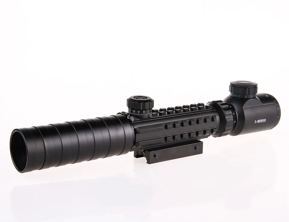 3-9x32EG прицел красный и зеленый с подсветкой дальномер Сетка ружье воздушный охотничий прицел с крышкой объектива