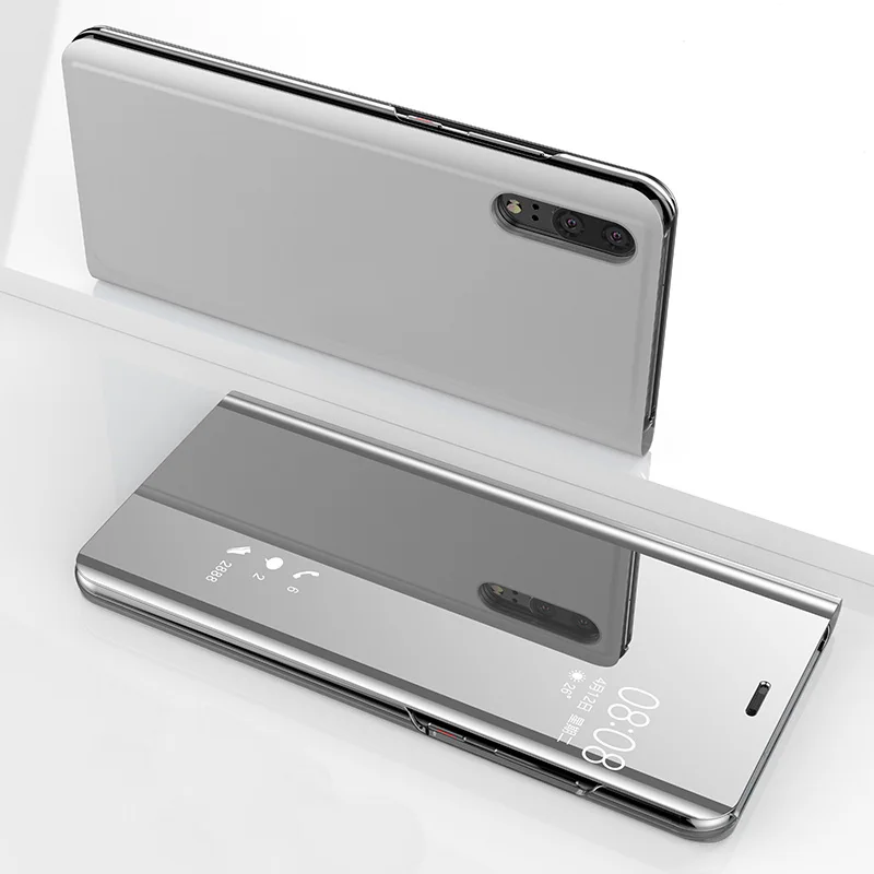 Silver Умный флип-чехол для huawei P20 Pro P30 Lite mate 10 Pro Nova 3i 3 Роскошный покрытый чехол-подставка для huawei mate 20 Pro 20X Lite - Цвет: Silver