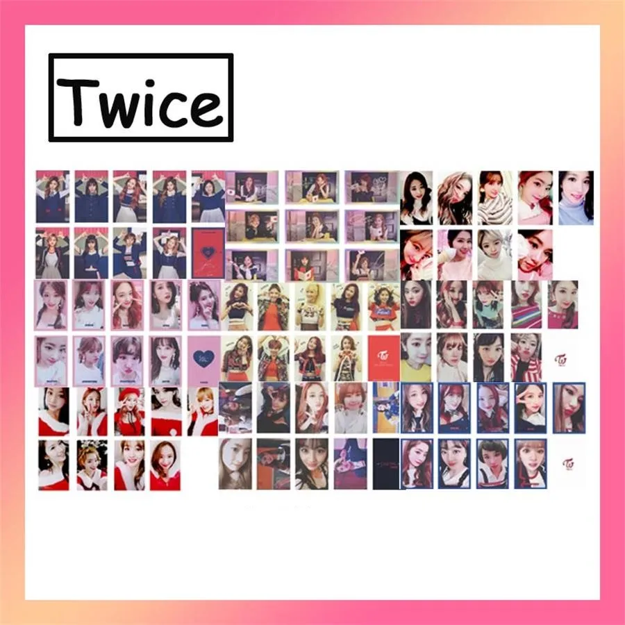 Kpop дважды Бумага фото карты Момо Tzuyu Nayeon самодельные автограф Фотокарта плакат 9 шт./компл