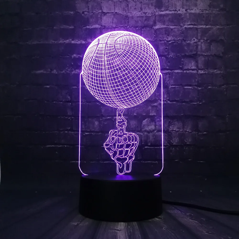 Новинка 2019 спортивные украшения 3D USB светодиодный светильник средний Рисунок