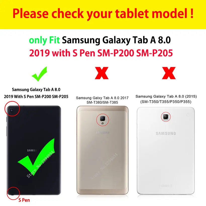 Чехол с изображением башни для samsung galaxy tab A 8 0 2019 S Pen SM P200 P205 P207 чехол планшета|Чехлы