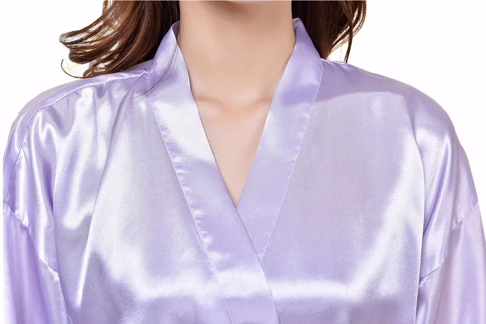 Новый светильник фиолетовый длинный сексуальный шелковый халат летний