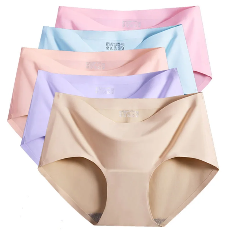 Женские хлопковые цельные дышащие трусы с эластичной средней талией невидимые