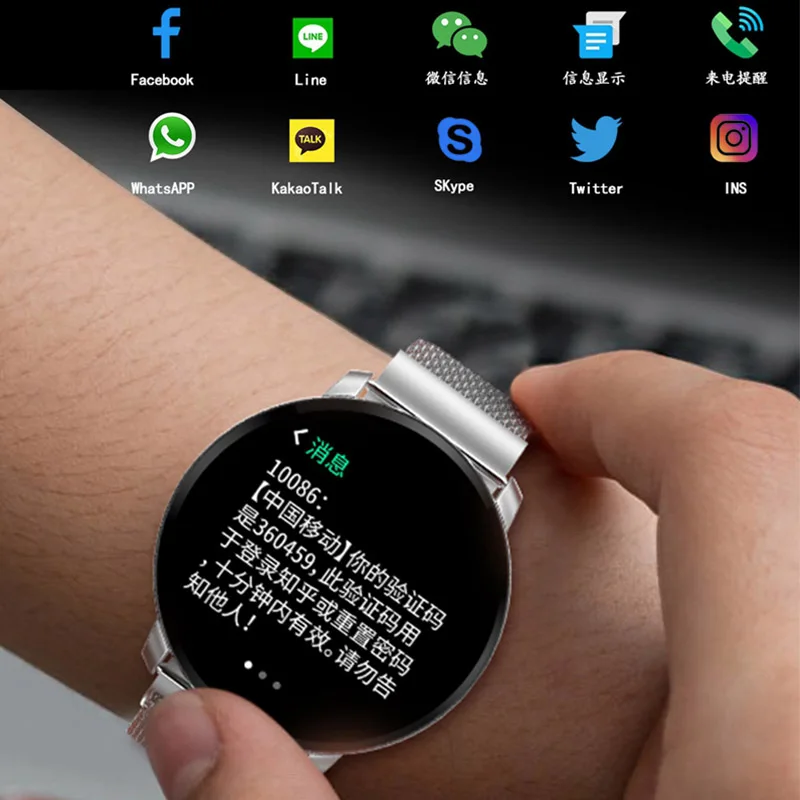 Умный Браслет монитор кровяного давления пульса фитнес-трекер