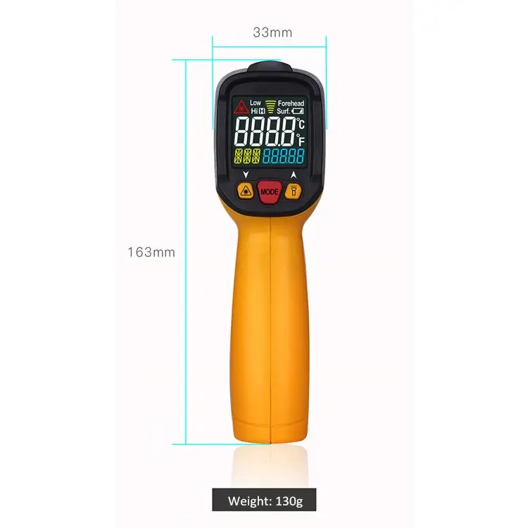PEAKMETER PM6530B лазерный ЖК-цифровой инфракрасный термометр измеритель температуры пистолет точка-50~ 550 градусов Бесконтактный термометр