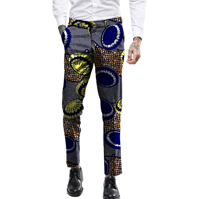 Африка Для мужчин принт Брюки для девочек Slim Fit человек в африканском стиле