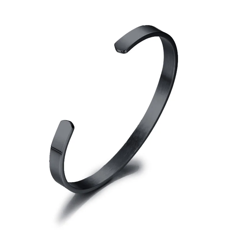 Vnox Simple Cuff Bangles Bracelets for Women 6MM High Polished Stainless Steel pulseira Dia 2.56&quot | Украшения и аксессуары