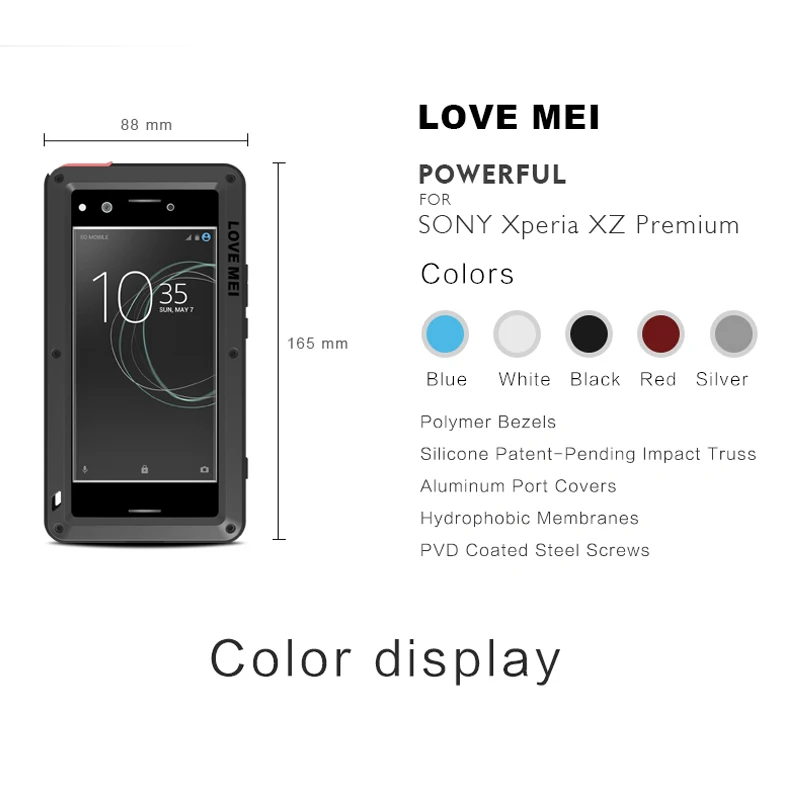 Xperia Z5 3Proof Case LOVEMEI Powerful Metal for SONY XZ Primium Luxury Aluminum Dirt Waterproof Shockproof Cover | Мобильные