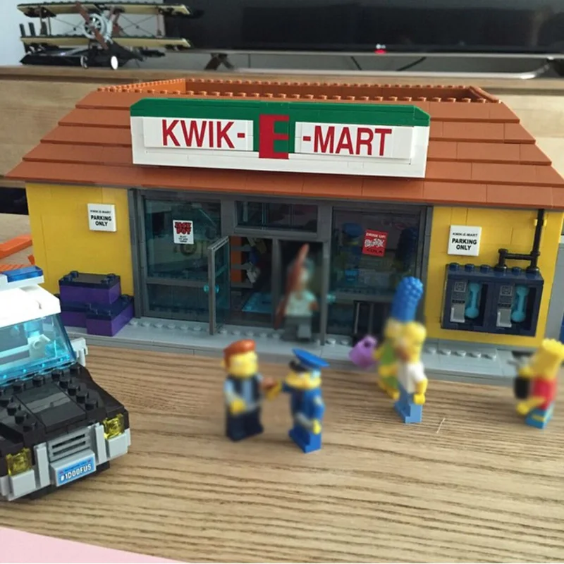 16004, 2232 шт, совместимые 71016 Симпсоны, Kwik-E-Mart наборы, строительные наборы, фигурки, модель, блоки, кирпичи, игрушки для детей