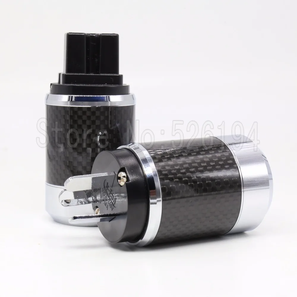 Одна пара разъем питания из углеродного волокна с родиевым покрытием версия AU