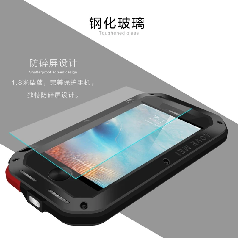 Чехол Love mei из алюминия и металла для iphone SE защитный противоударный чехол +