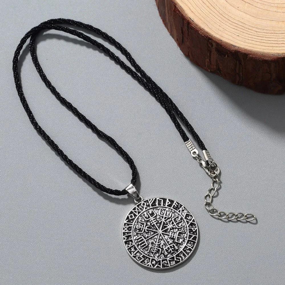 Chandler One Piece Vegvisir Necklace Norse Compass Pendant Runic Viking Torque Fashion Jewelry Man Mens Gift Drop Free Shipping | Украшения