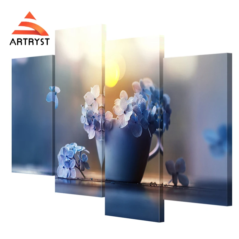 Современный домашний декор Artryst 4 шт. искусство на стене натюрморт Цветок Картина