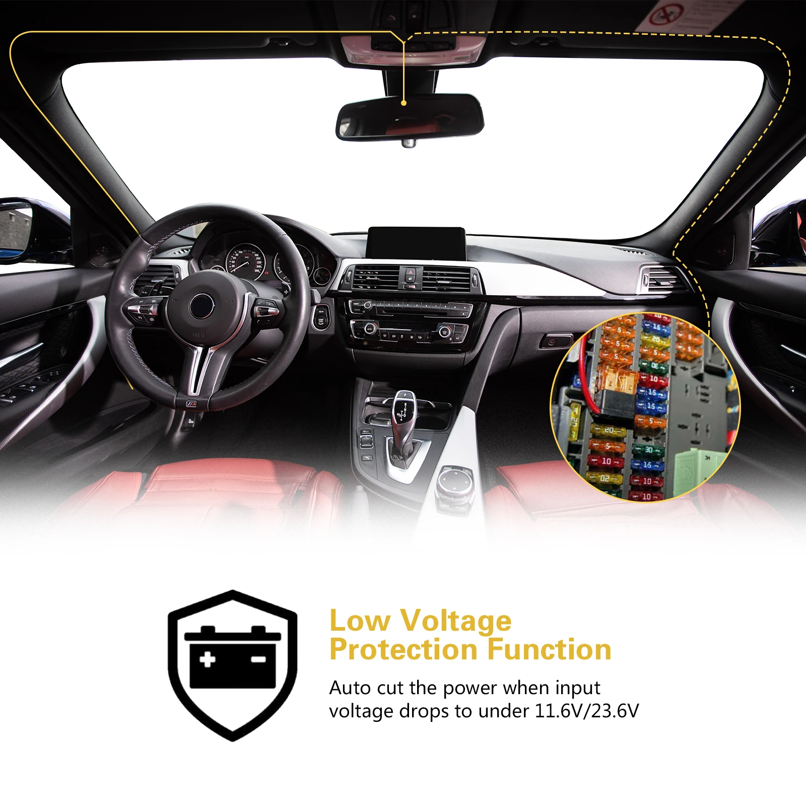 Авторозетка для жесткого провода Автомобильный видеорегистратор Nextbase 512512G 402G 412