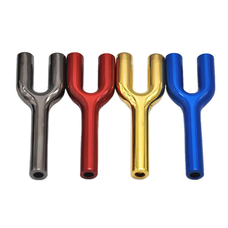 

1 Pc Double Tubes Y / I shape Metal Flat Nose Snuff Bottle Snuff Snorter Sniffer Flat Mouth Tips Snuff High quality