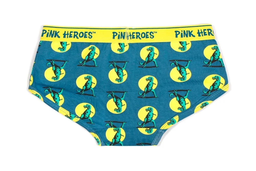 4 шт./лот Pink Heroes высокого качества нижнее белье из хлопка, Для женщин нижнее белье с рисунком из мультфильма с принтом сексуальные трусики для женщин модные милые Для женщин трусы-шорты