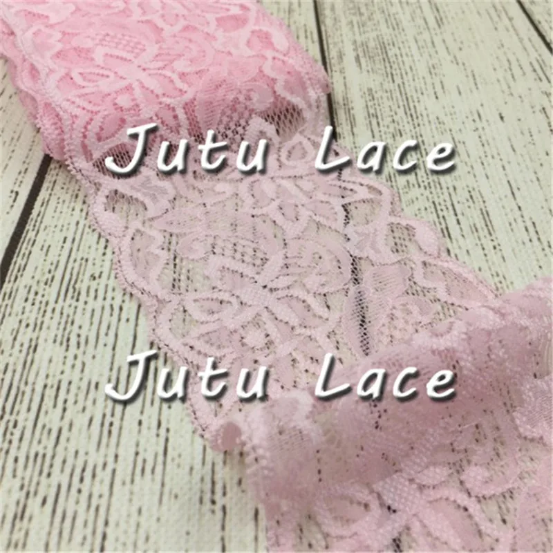 50 ярдов/партия эластичная кружевная лента 8 см для аксессуаров одежды аксессуары