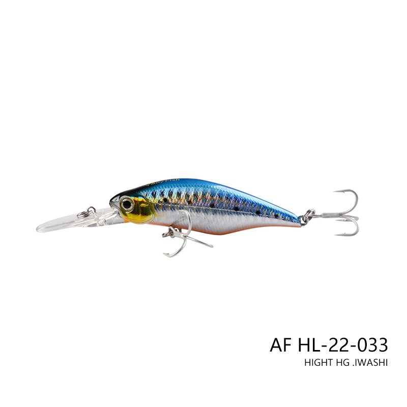 ANYFISH STAR RV SHAD 70F-DR плавающая приманка для рыбалки 7 см 9,8 г жесткая приманка с 3D глазами искусственная приманка с 2 крючками глубина погружения 2-2,5 м - Цвет: AF HL-22-033