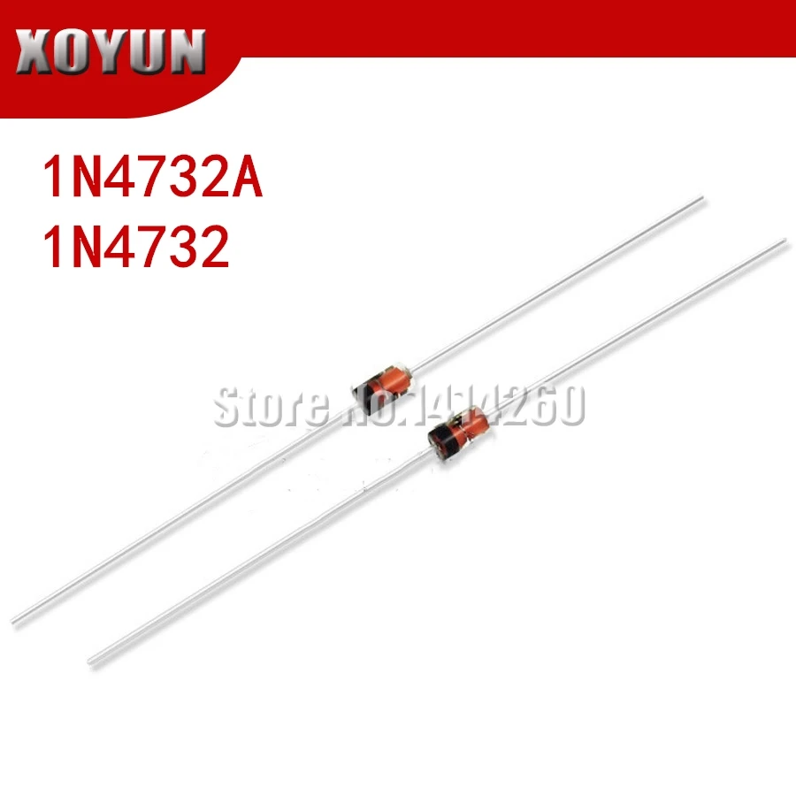 100 шт./лот 1N4732A 1N4732 1 Вт 4,7 в DO-41 Диод Зенера
