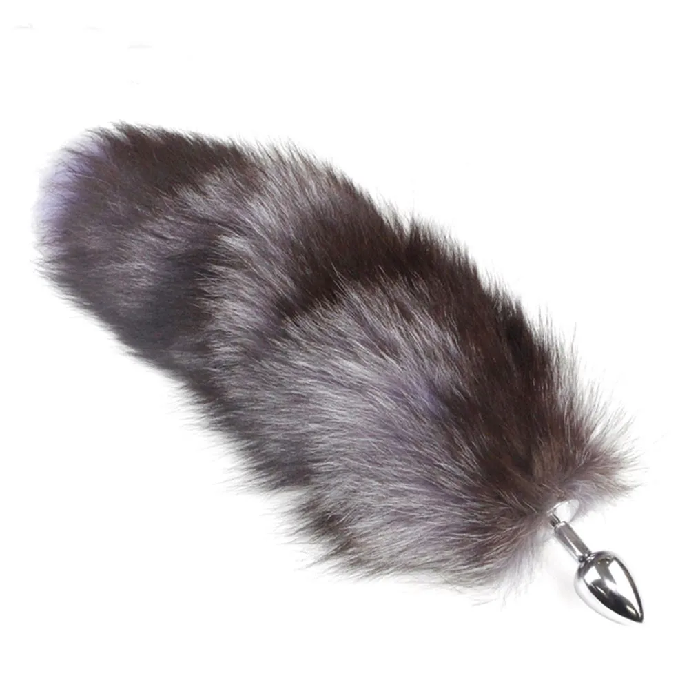 New Sexy Toys Metal Fake Fur Fox Dog Tail Anal Plug Butt BDSM Flirt Anus For Women Adult Games Product Couples | Красота и здоровье
