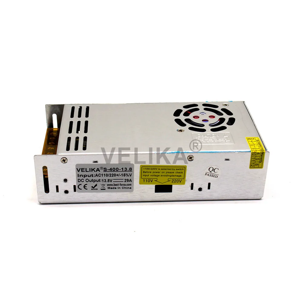 Новое поступление Регулируемый DC13.8V 29A 400 W импульсный источник питания драйвера светодиодный свет полосы Дисплей AC110 220 V от завода-производителя