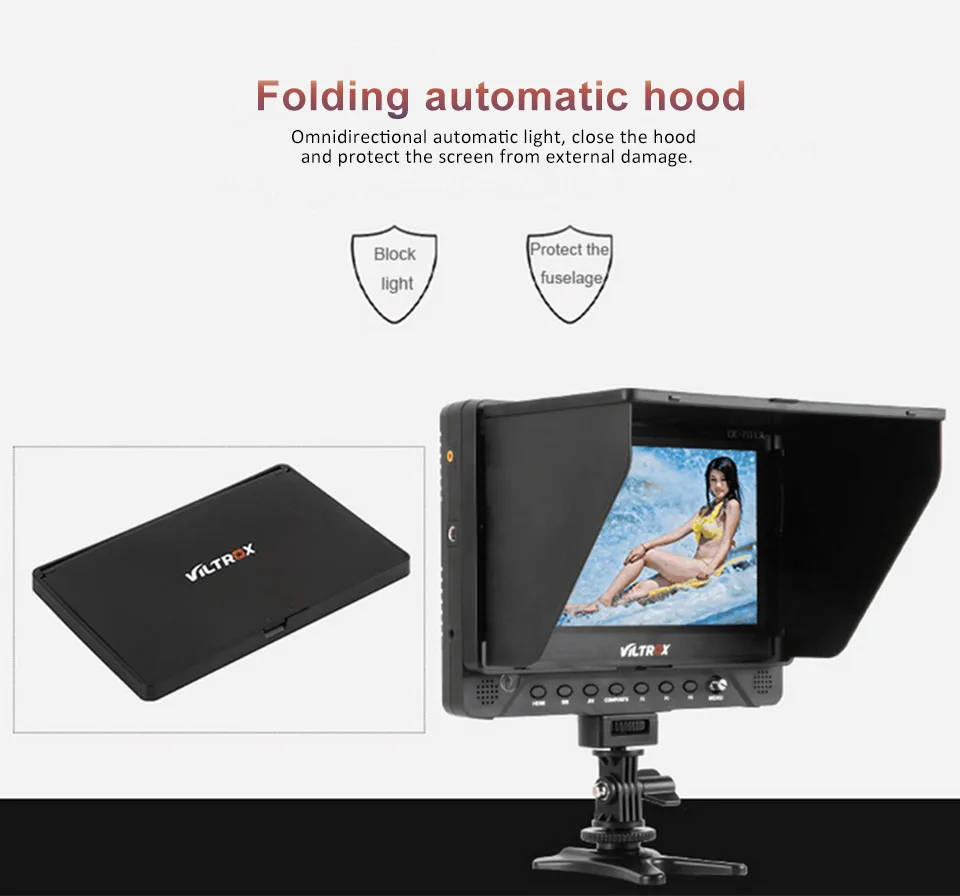 Viltrox DC-70 EX 7 ''4 к HD HDMI/SDI/AV вход выход камера видео ЖК-монитор дисплей+ адаптер переменного тока для Canon Nikon Pentax Olympus