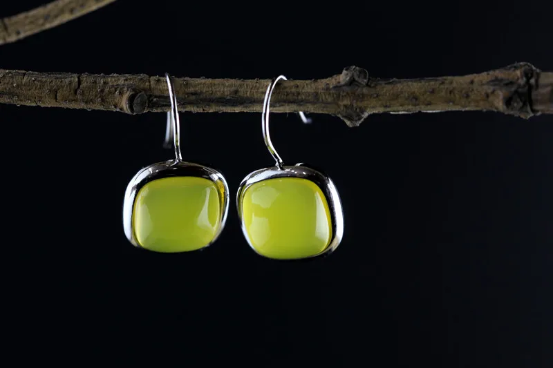 Женские серьги из серебра 925 пробы с топазом|jewelry earrings|jewelry silver earringsfashion jewelry |