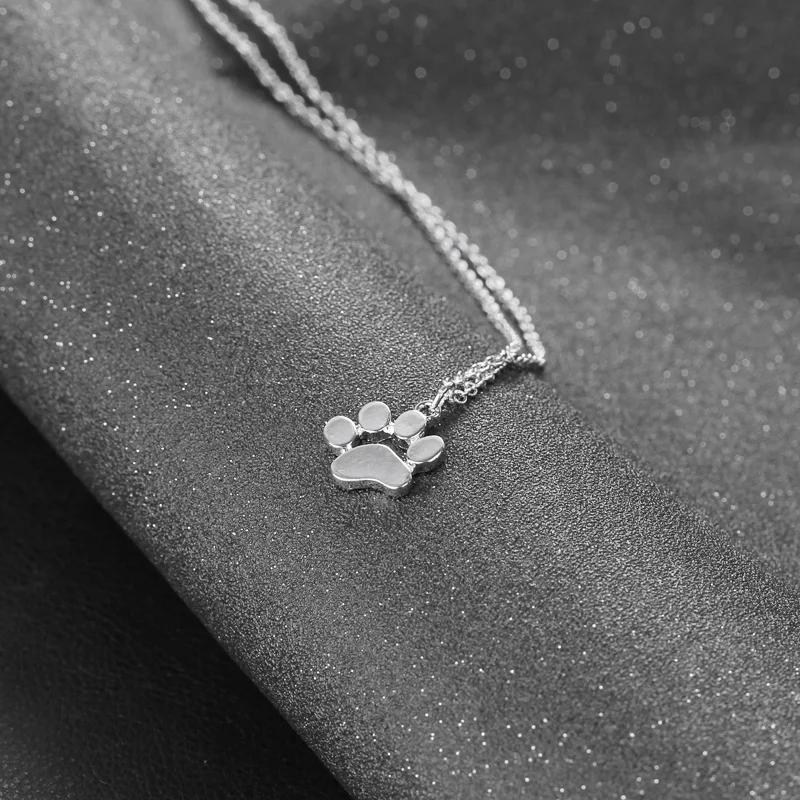 Лидер продаж милые домашние Товары для собак Следы Paw цепи кулон Цепочки и