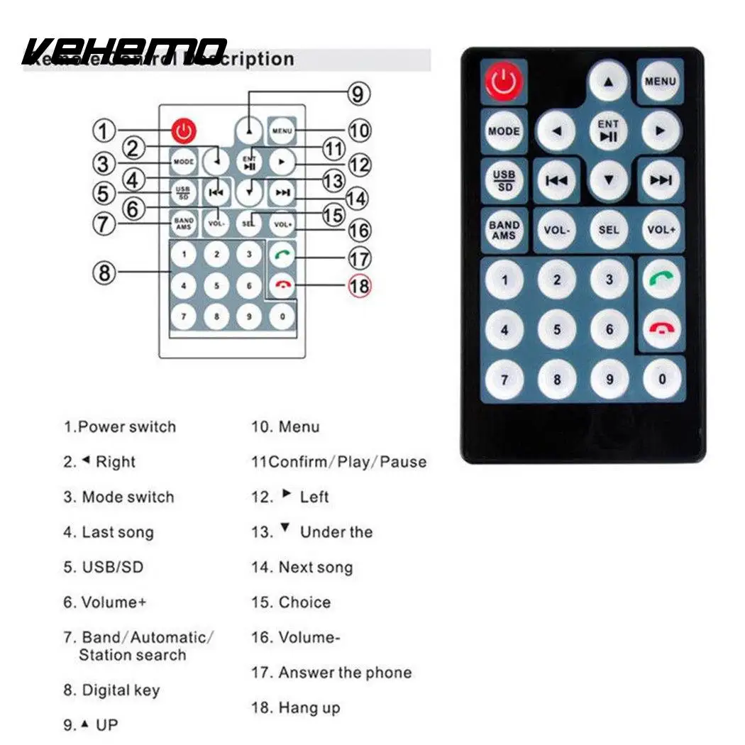 Vehemo FM/USB/AUX Авто MP5 плеер MP5 плеер Автомобильный MP5 плеер умный гибкий fm-радио