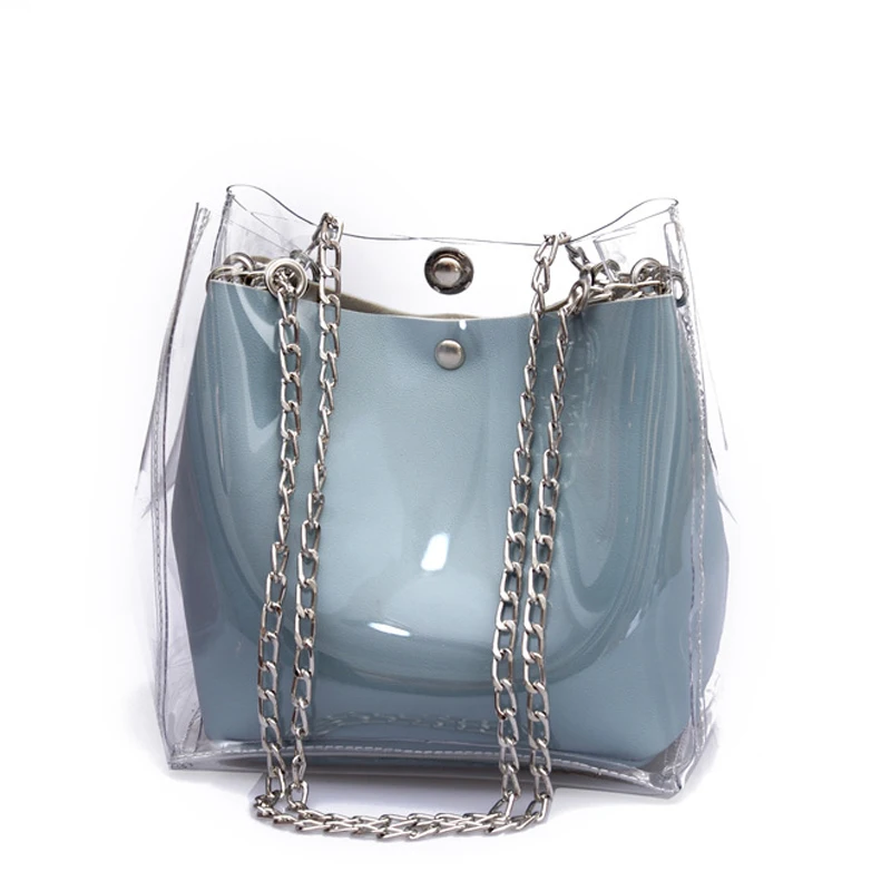 Модная женская сумка на плечо Новая прозрачная брендовая дизайнерская Милая