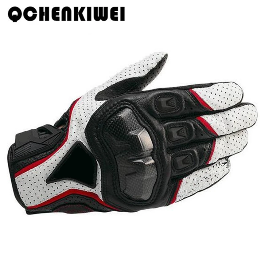 Перчатки мотоциклетные QCHENKIWEI мужские перфорированные из кожи сетчатые Гоночные