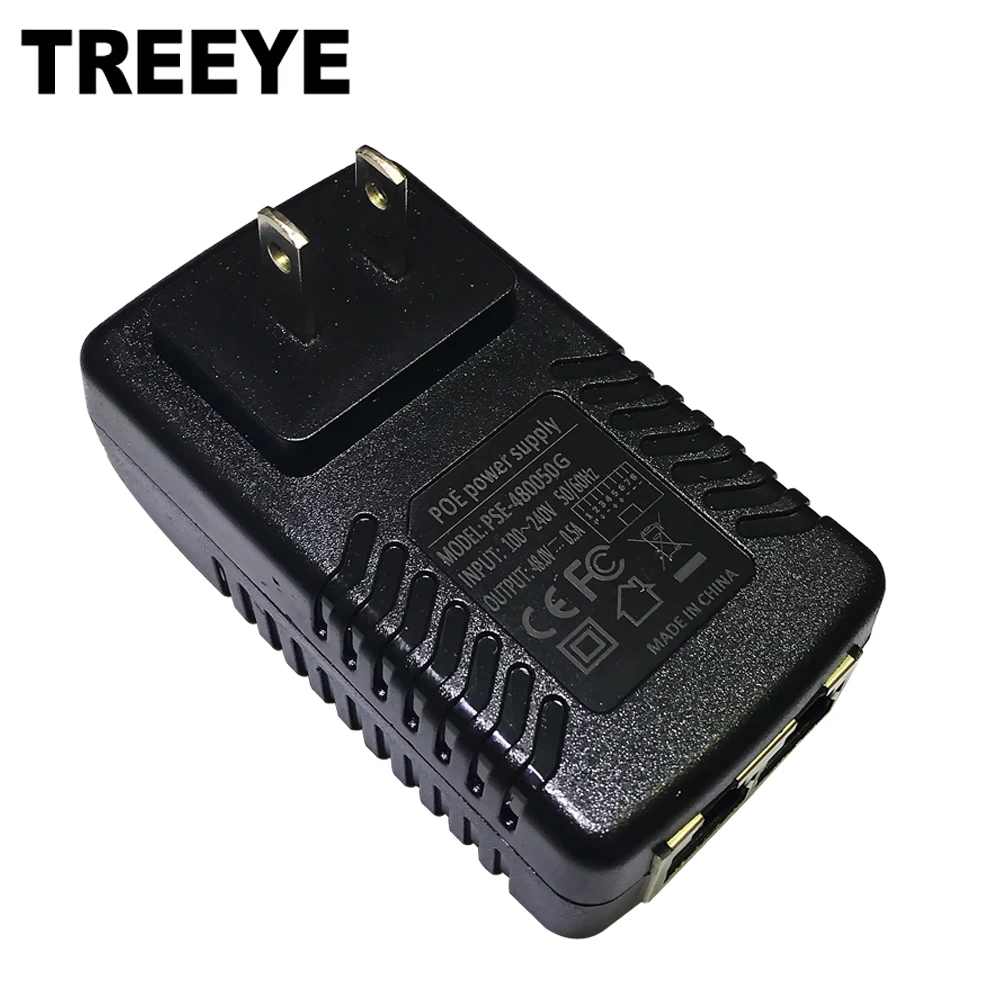 Гигабитный 48 В 7/8 а PoE Инжектор адаптер питания через Ethernet pin4/5(+) 1000 ( ) совместимый