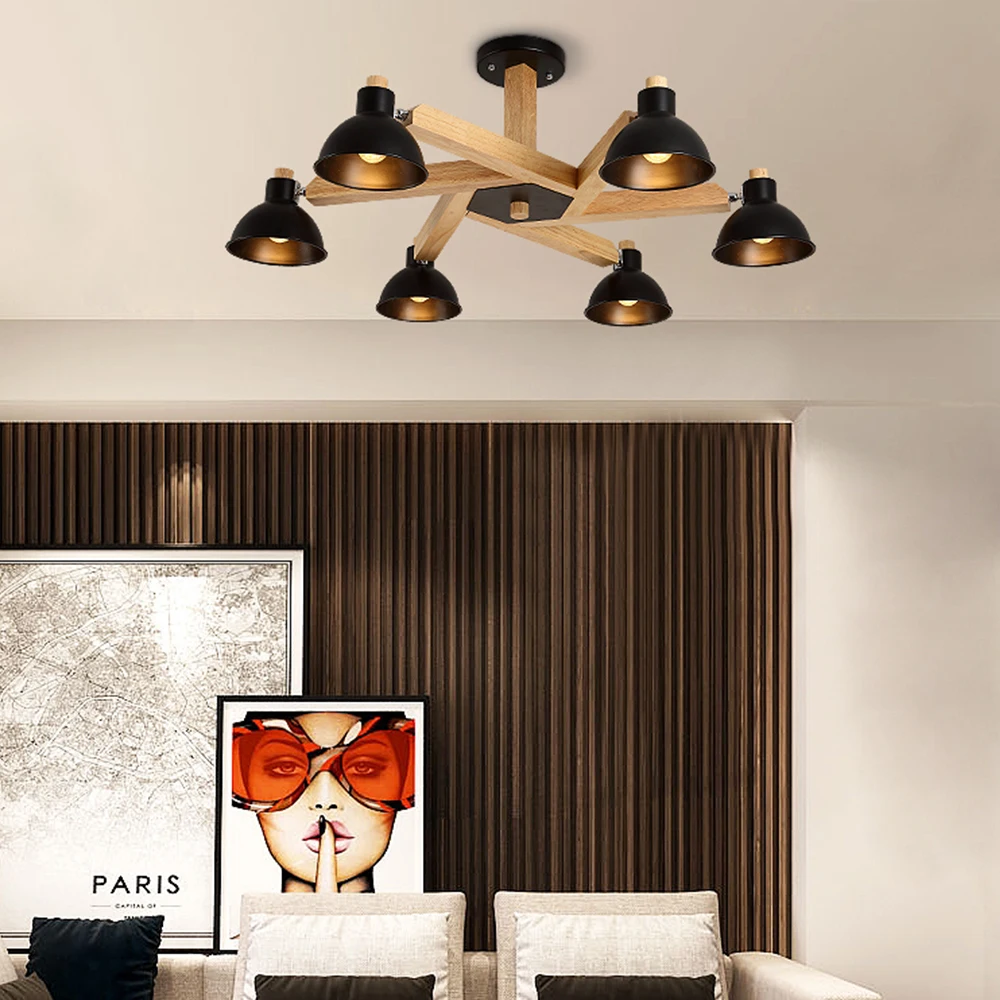 Скандинавский дизайн современный светодиодный светильник из черного и белого