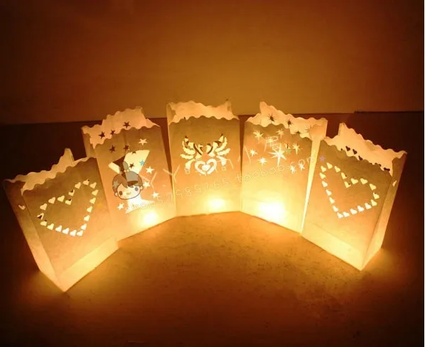 10 шт./лот белый бумажный фонарь в виде свечи светодиодный светильник сделай сам