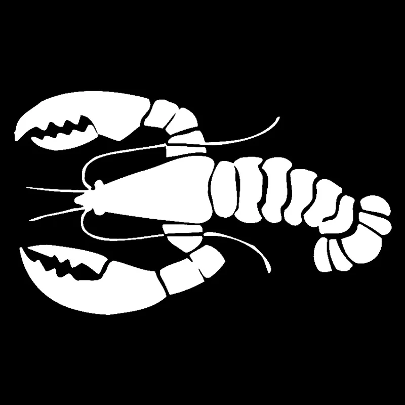 

18.2cm*10.8cm Lobster Vinyl Car-Styling Car Sticker Motorcycle Black/Silver S3-5503