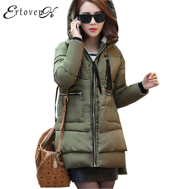 Для женщин хлопок Костюмы зима 2017 толстые Пальто для будущих мам с длинным