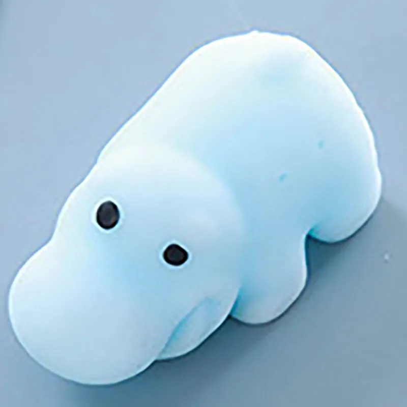 Kawaii креативный подарок крем Ароматические squishydepression мяч Анти Стресс мягкий toySqueeze Игрушки для маленьких детей Рождественский подарок 5*3*2,5 см - Цвет: Blue hippo