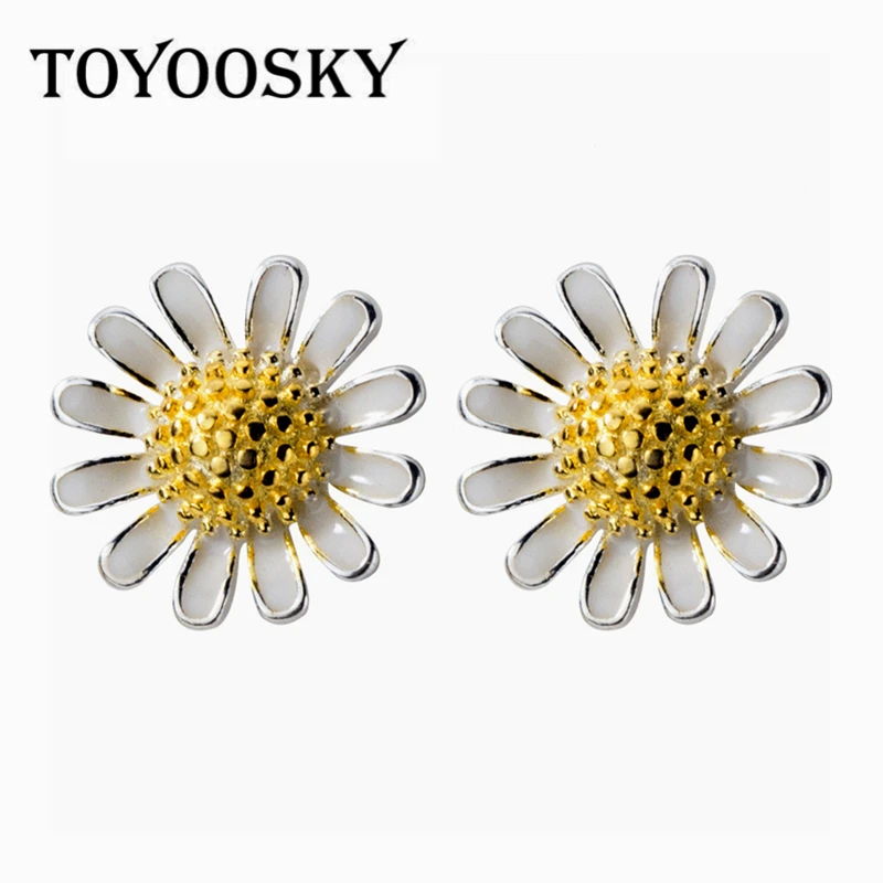 Женские классические серьги гвоздики из серебра 925 пробы милые цветочные с