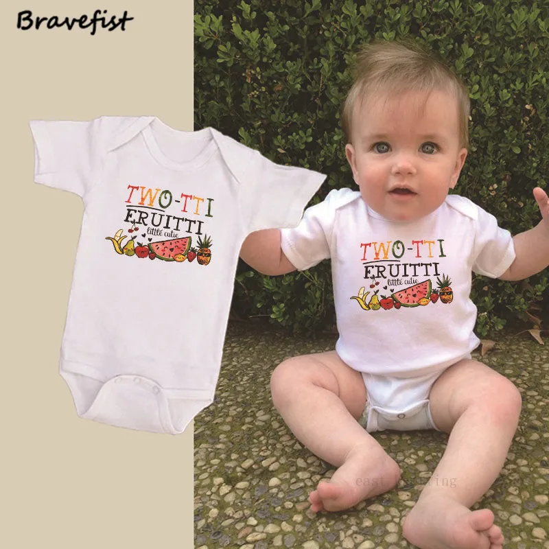 

Fruits Print Newborn Bodysuits Infant Jumpsuits 0-24Months Outfits Short Sleeve Baby Onesies Round Neck Summer Clothes Outwear