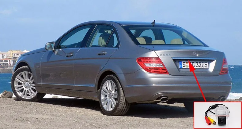 Для Mercedes Benz C Class W204 S204 C204 2007~ 2011/HD CCD Авто беспроводная камера заднего вида/RCA AUX интерфейс камера заднего вида