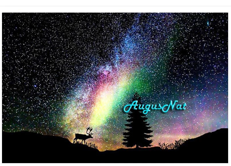 Фотообои квадратные Алмазные точки 5d с изображением оленя | Дом и сад